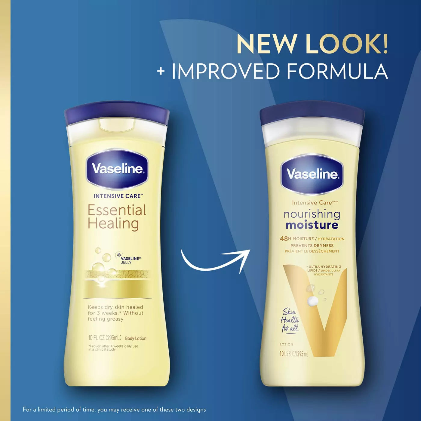 VASELINE Intensive Care Nourishing Moisture 48H Hydration Prevents Dryness Lotion فازلين لوشن العناية المكثفة بالترطيب المغذي 48 ساعة