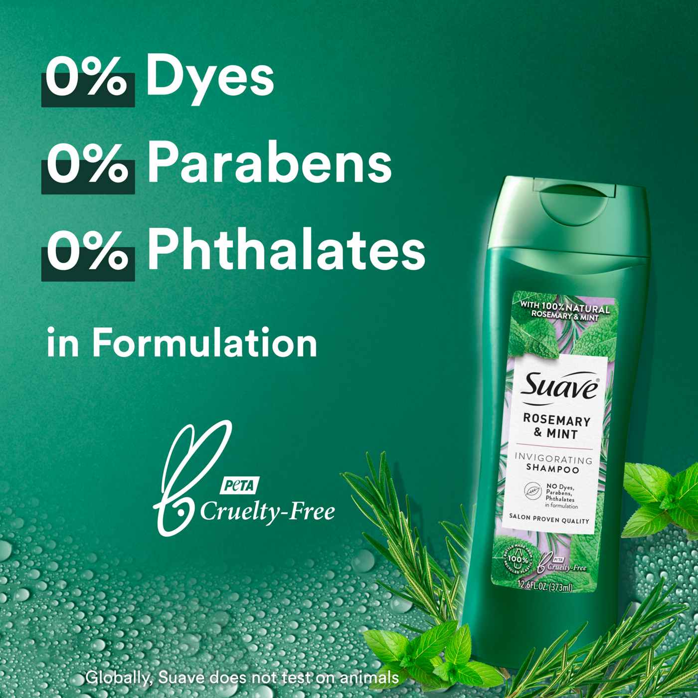 SUAVE Invigorating Shampoo - Rosemary and Mint شامبو منعش بالروزمارى والنعناع من سواف