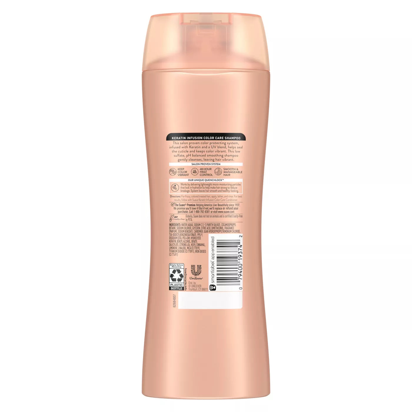SUAVE Keratin Infusion Color Care Shampoo  شامبو سواف كيراتين انفيوجن للعناية بالشعر المصبوغ