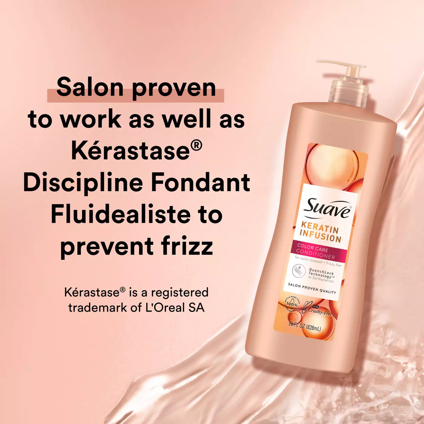 SUAVE Keratin Infusion Color Care Conditioner  سوڤ كيراتين انفيوجن كونديشنر للعناية بالشعر المصبوغ