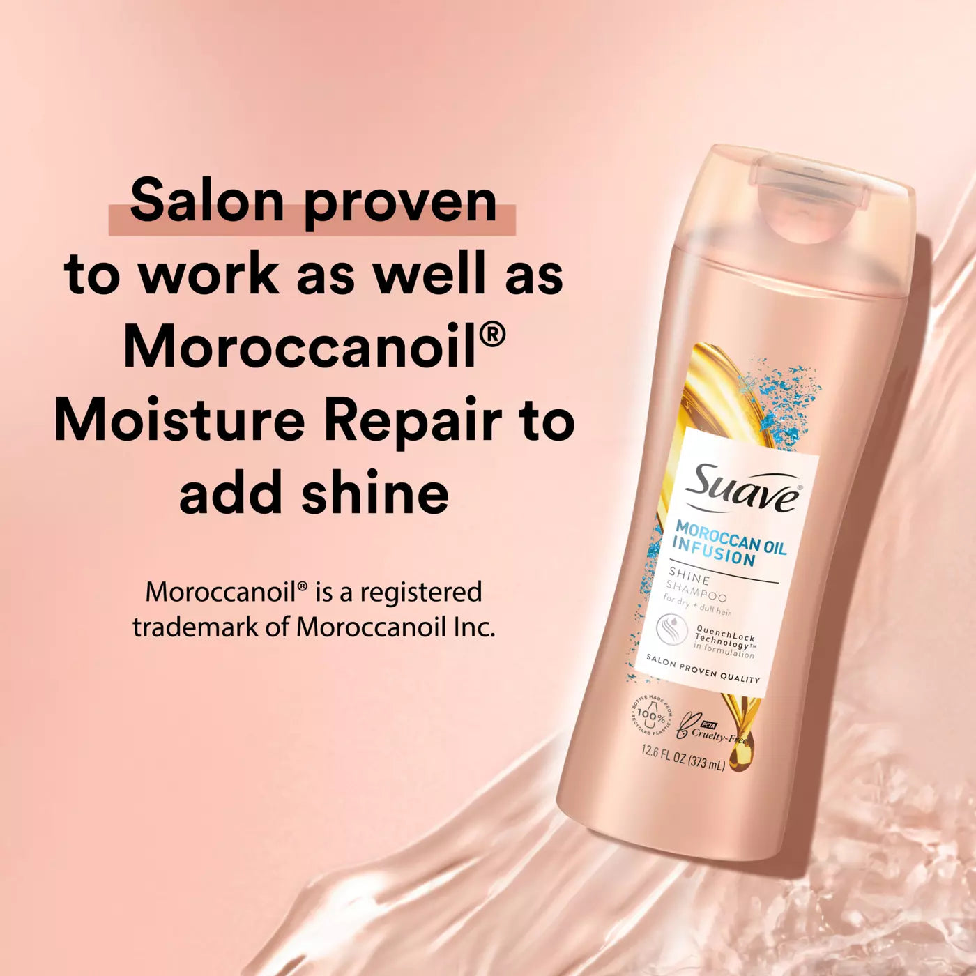 SUAVE Moroccan Oil Infusion Shine Shampoo  شامبو سواف بزيت الأرغان المغربي لإشراقة ولمعان الشعر