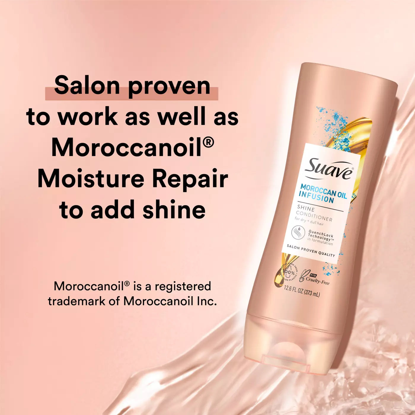 SUAVE Moroccan Oil Infusion Shine Conditioner  بلسم سواف بزيت الأرغان المغربي للعناية واللمعان