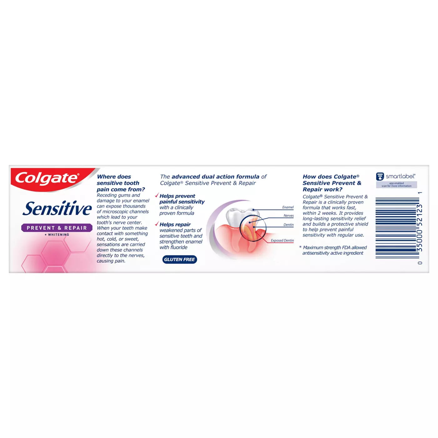 COLGATE Sensitive Prevent & Repair Anticavity Toothpaste - Gentle Mint - معجون الاسنان الحساسة ضد التسوس بنكهة النعناع من كولكيت