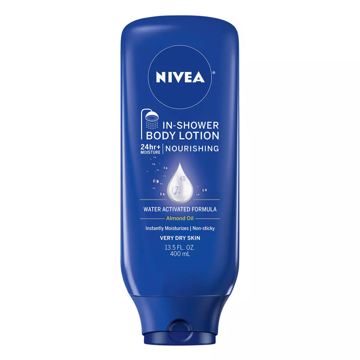 NIVEA In-Shower Body Lotion +24H Moisture Nourishing - Almond Oil Very Dry Skin نيفيا لوشن الجسم داخل الاستحمام + ترطيب 24 ساعة بزيت اللوز للبشرة شديدة الجفاف