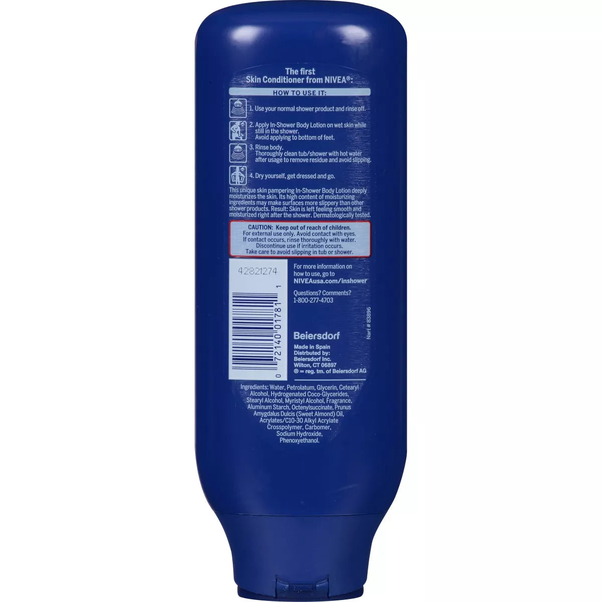 NIVEA In-Shower Body Lotion +24H Moisture Nourishing - Almond Oil Very Dry Skin نيفيا لوشن الجسم داخل الاستحمام + ترطيب 24 ساعة بزيت اللوز للبشرة شديدة الجفاف