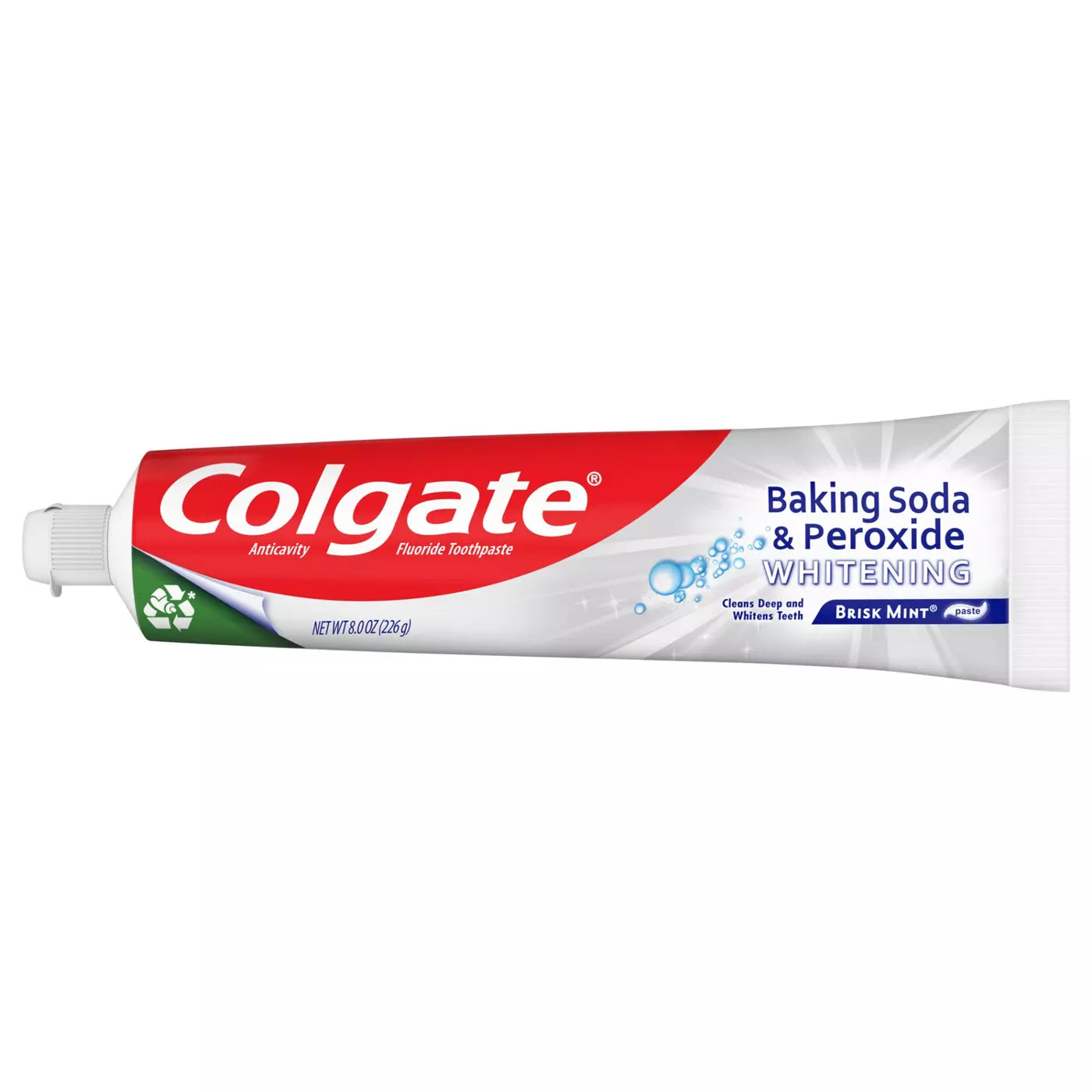 COLGATE Baking Soda & Peroxide Whitening Brisk Mint معجون الأسنان لتبييض فعال بنكهة النعناع من كولكيت