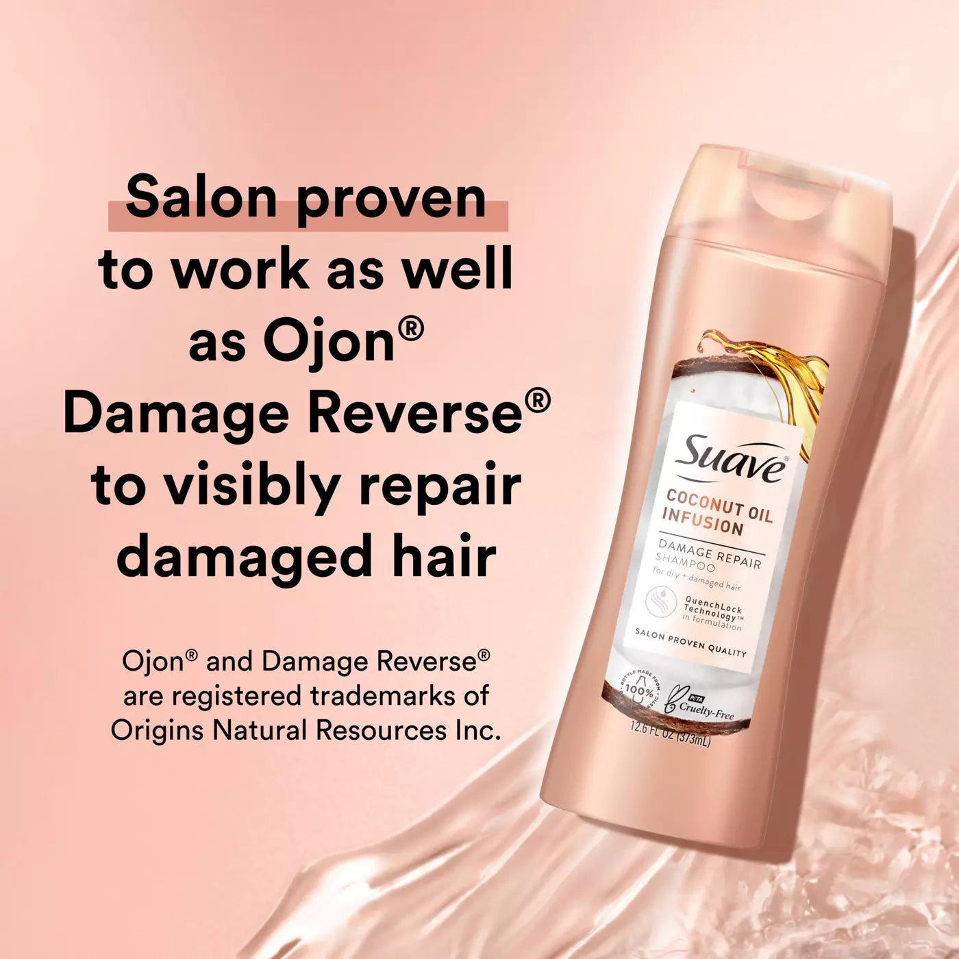 SUAVE Coconut Oil Infusion Damage Repair Shampoo شامبو سواف بجوز الهند لإصلاح الشعر التالف