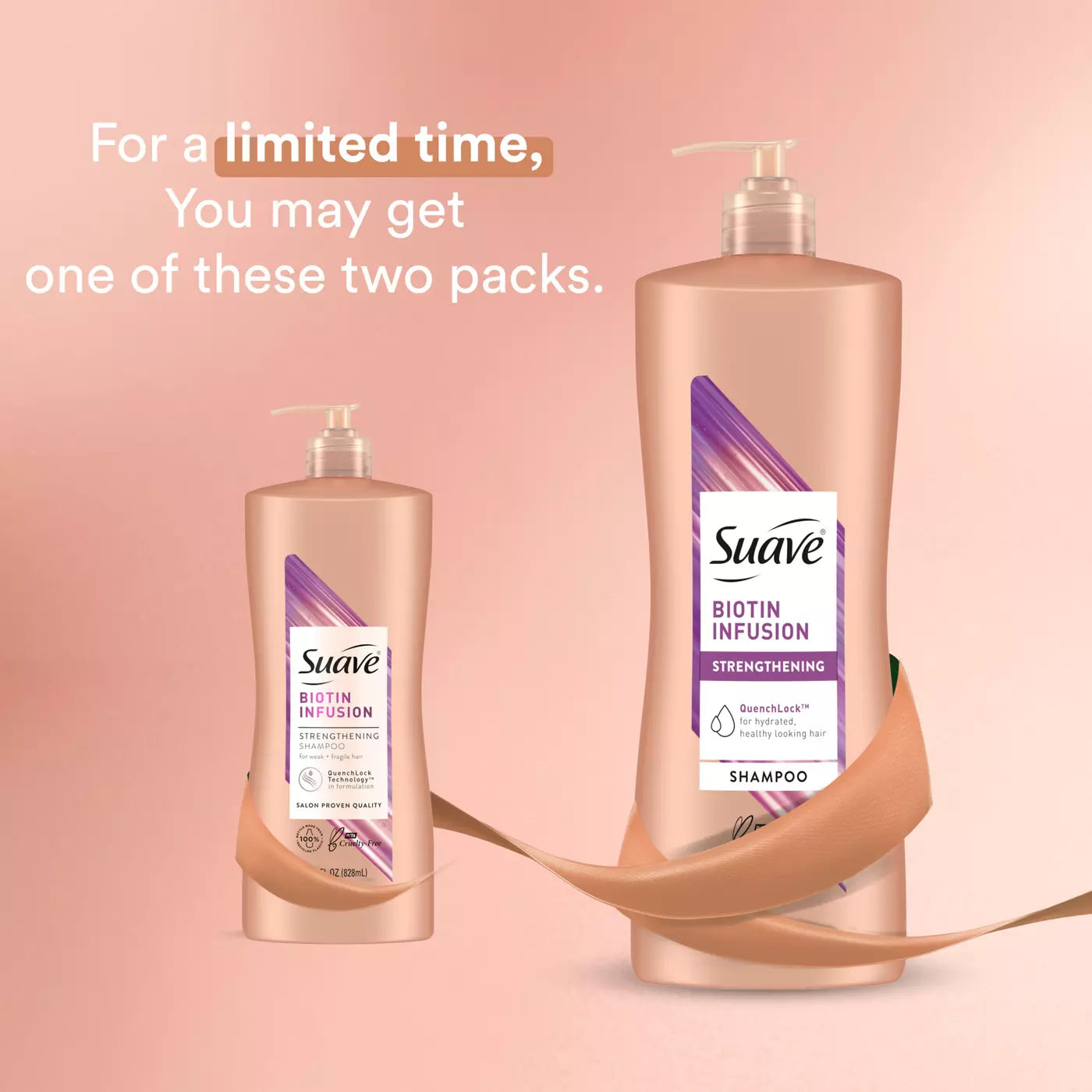SUAVE Biotin Infusion Strengthening Shampoo شامبو سوف بايوتين انفيوجن لتقوية الشعر