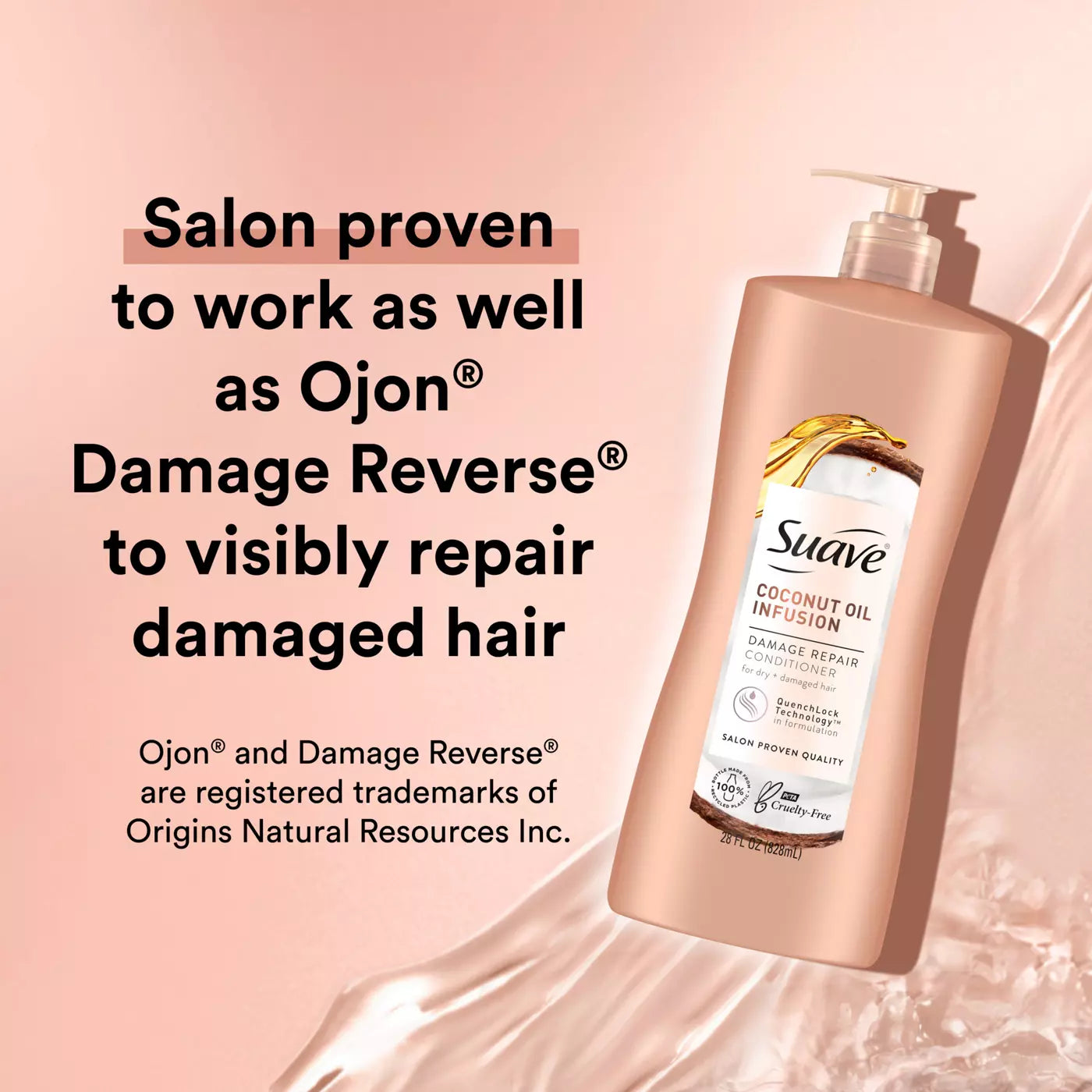SUAVE Coconut Oil Infusion Damage Repair Conditioner بلسم سواف بزيت جوز الهند لإصلاح الشعر التالف