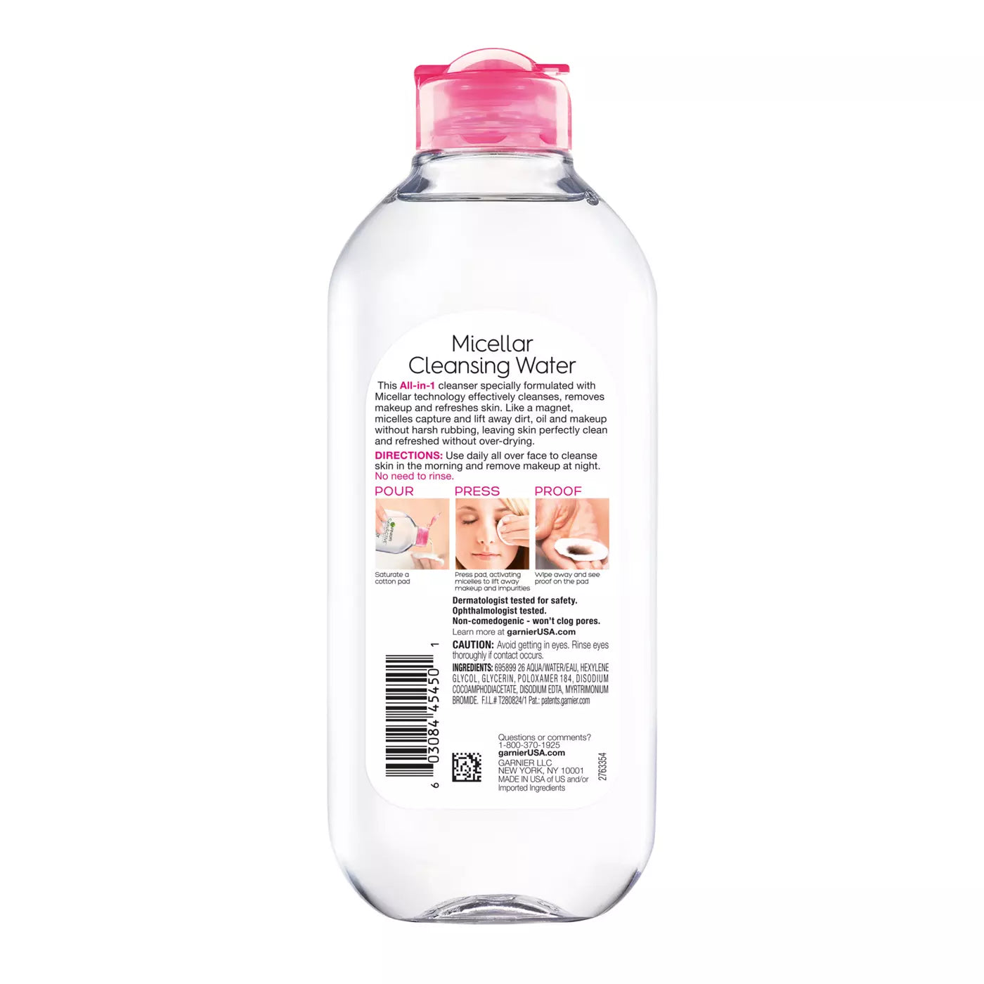 GARNIER Skin Active Micellar Cleansing Water All In 1 Cleanses + Removes Makeup + Soothes  غارنيه ماء ميسيلار المنظف الكل في واحد