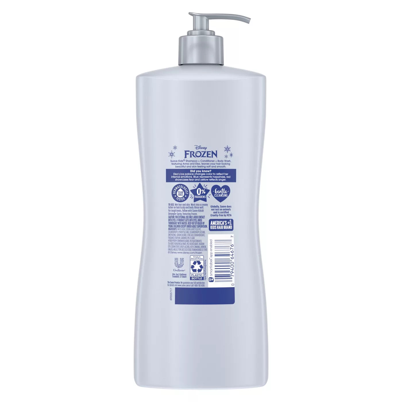 SUAVE Kids Frozen 3 in 1 Enchanted Berry Shampoo + Conditioner + Body Wash شامبو وبلسم وغسول جسم للأطفال سواف برائحة التوت
