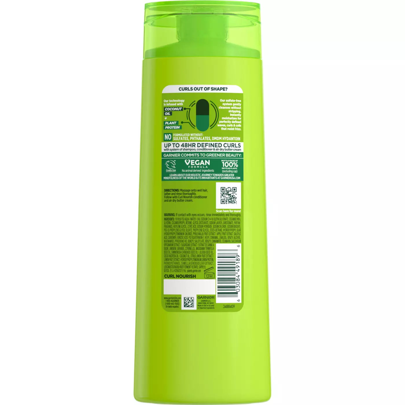 GARNIER Fructis Curl Nourish Sulfate-Free Moisturizing Shampoo شامبو غارنييه المرطب والخالي من الكبريتات