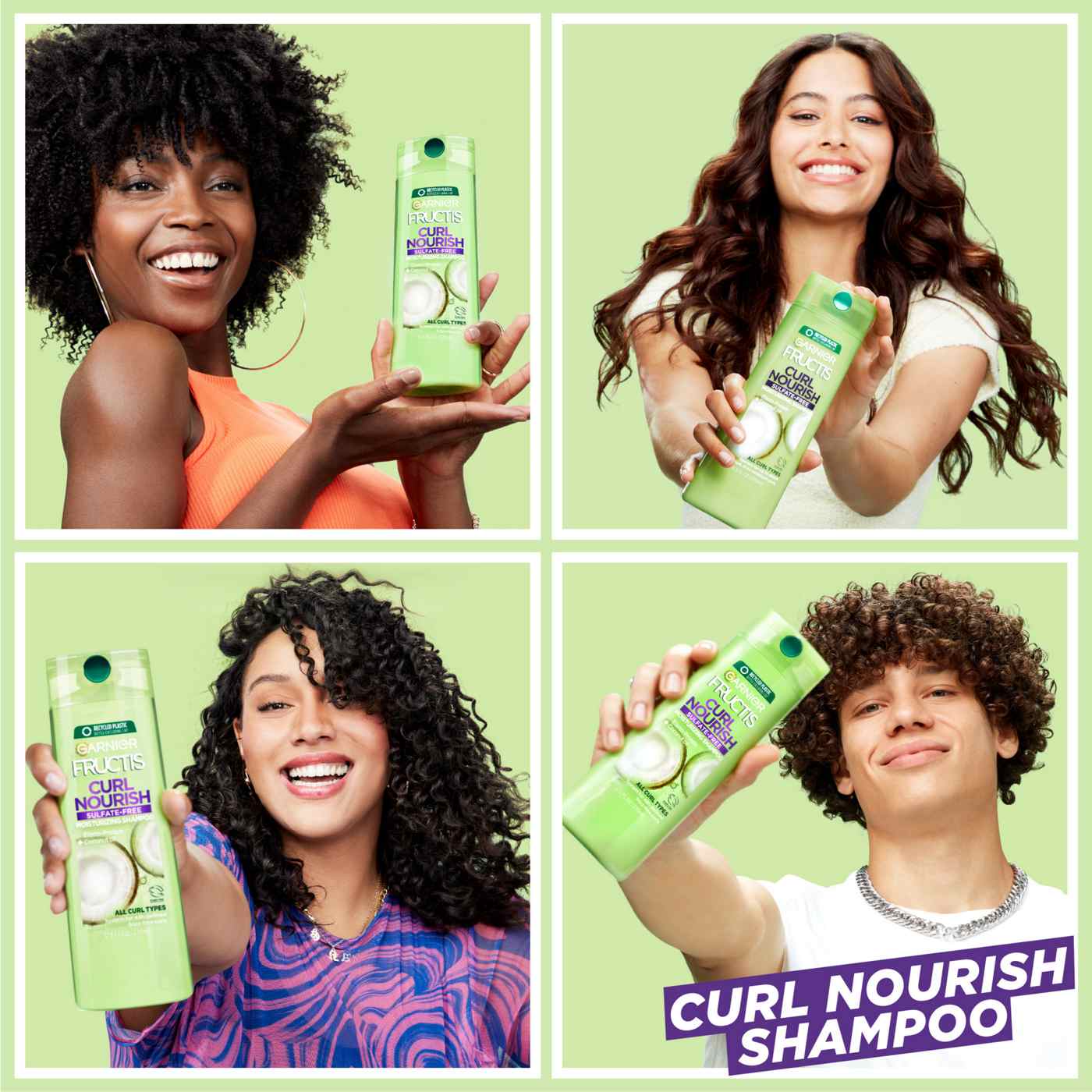 GARNIER Fructis Curl Nourish Sulfate-Free Moisturizing Shampoo شامبو غارنييه المرطب والخالي من الكبريتات