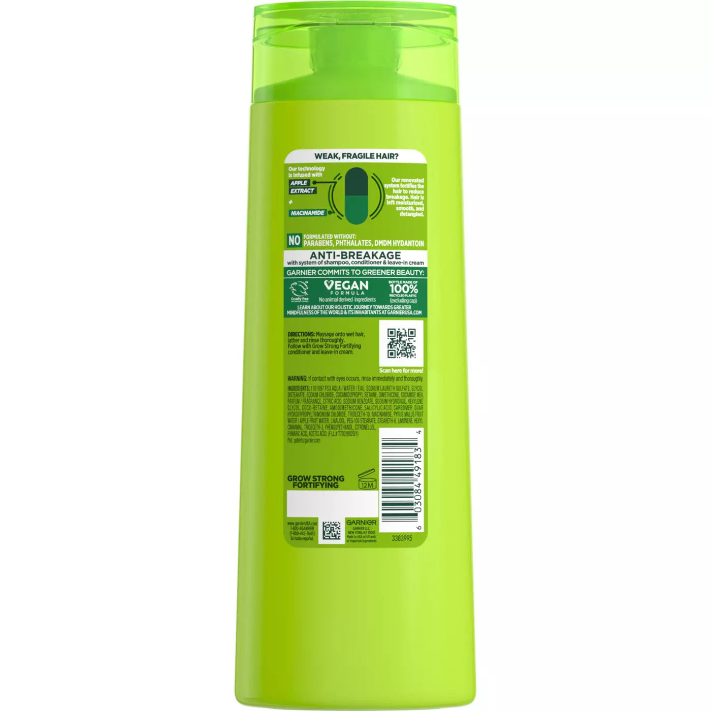 GARNIER Fructis Grow Strong Fortifying Shampoo Anti-Breakage  غارنييه شامبو مقوي لمكافحة التكسر