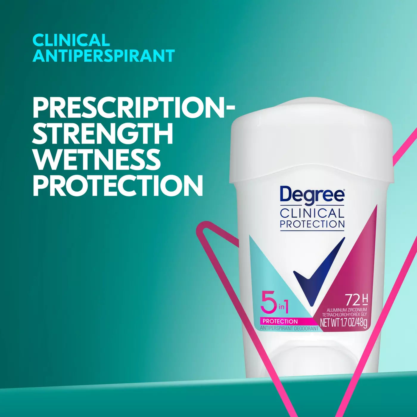 Degree 72 Hr Clinical Protection 5-in-1 Antiperspirant Deodorant -مزيل العرق المضاد للتعرق