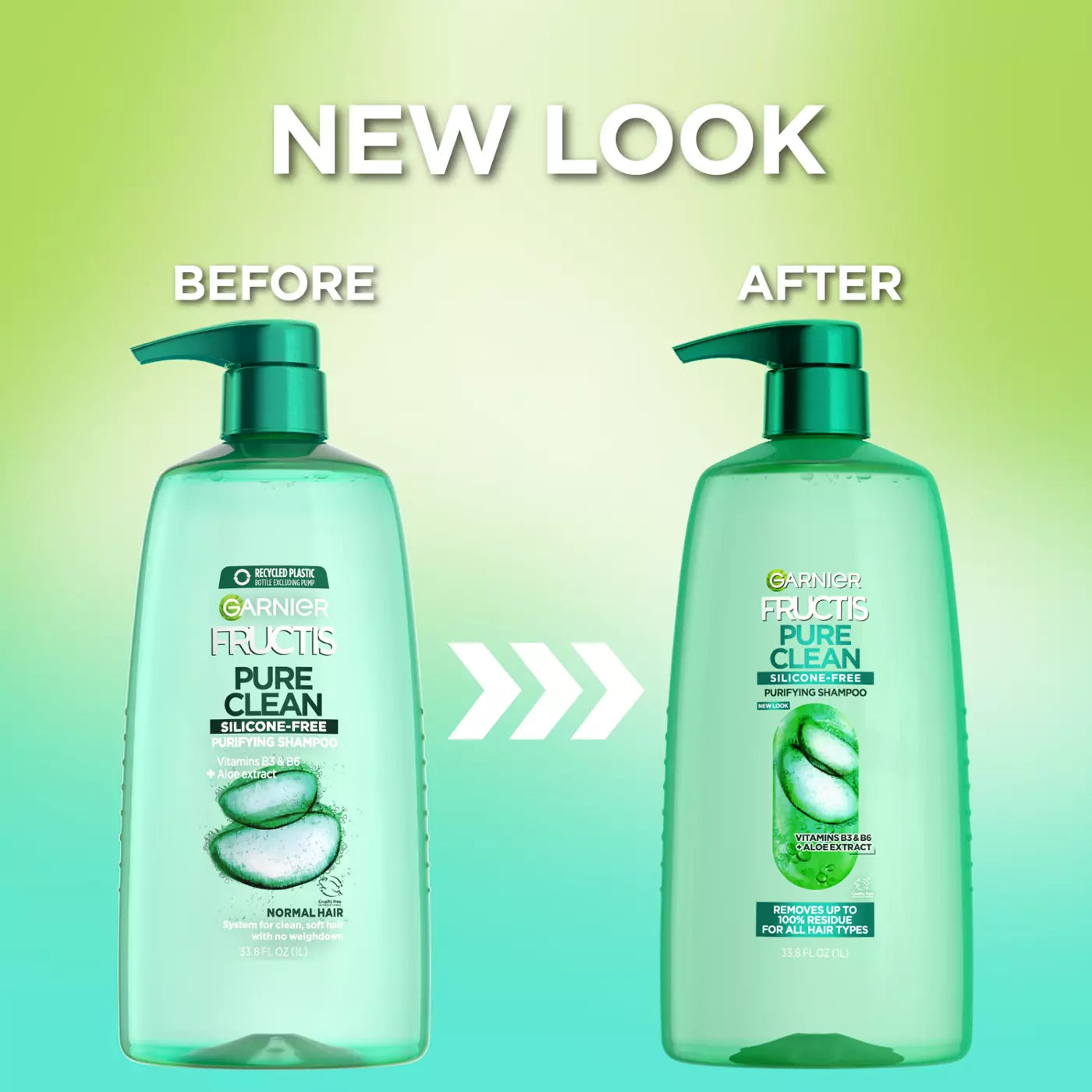 GARNIER Fructis Pure Clean Purifying Shampoo - Silicon Free  شامبو غارنييه المرطب الخالي من السيليكون