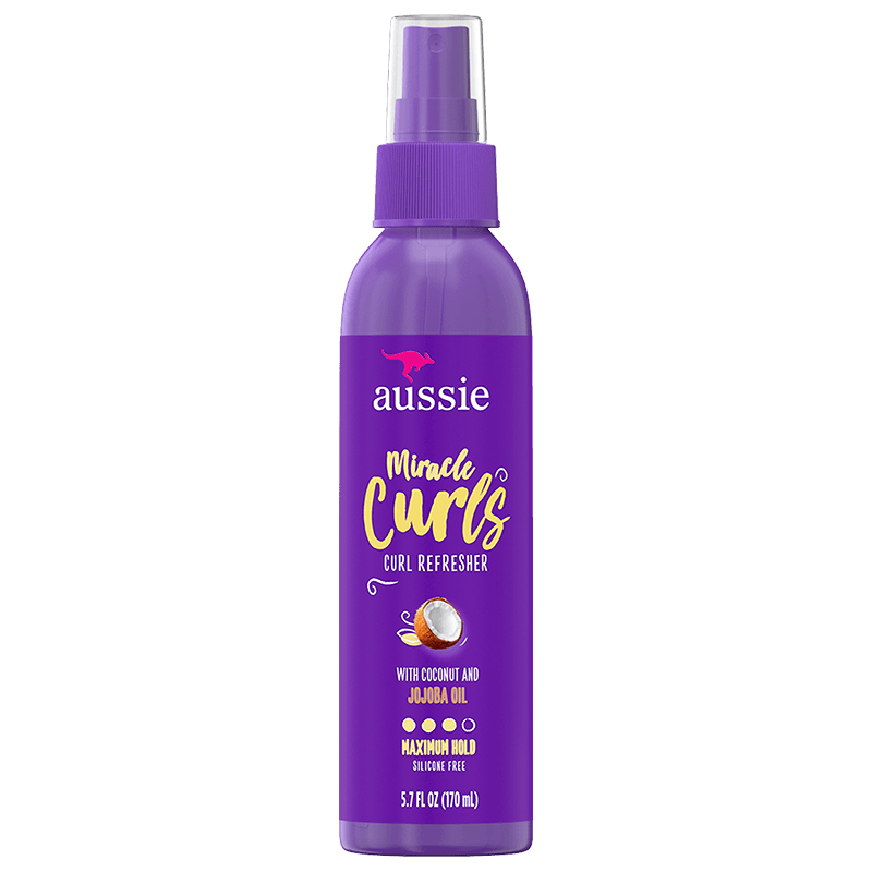 AUSSIE Miracle Curls Refresher Spray Gel مست الشعر لتصفيف الخصل بجوز الهند من اوسي