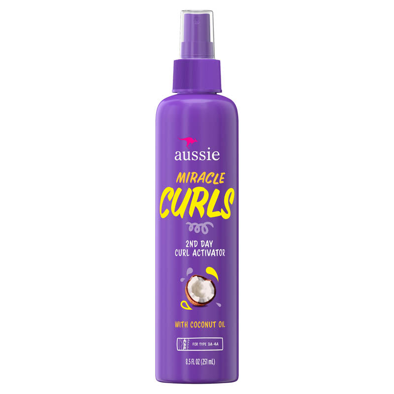 Aussie Miracle Curls 2nd Day Curl Activator رذاذ تصفيف الشعر من اوسي