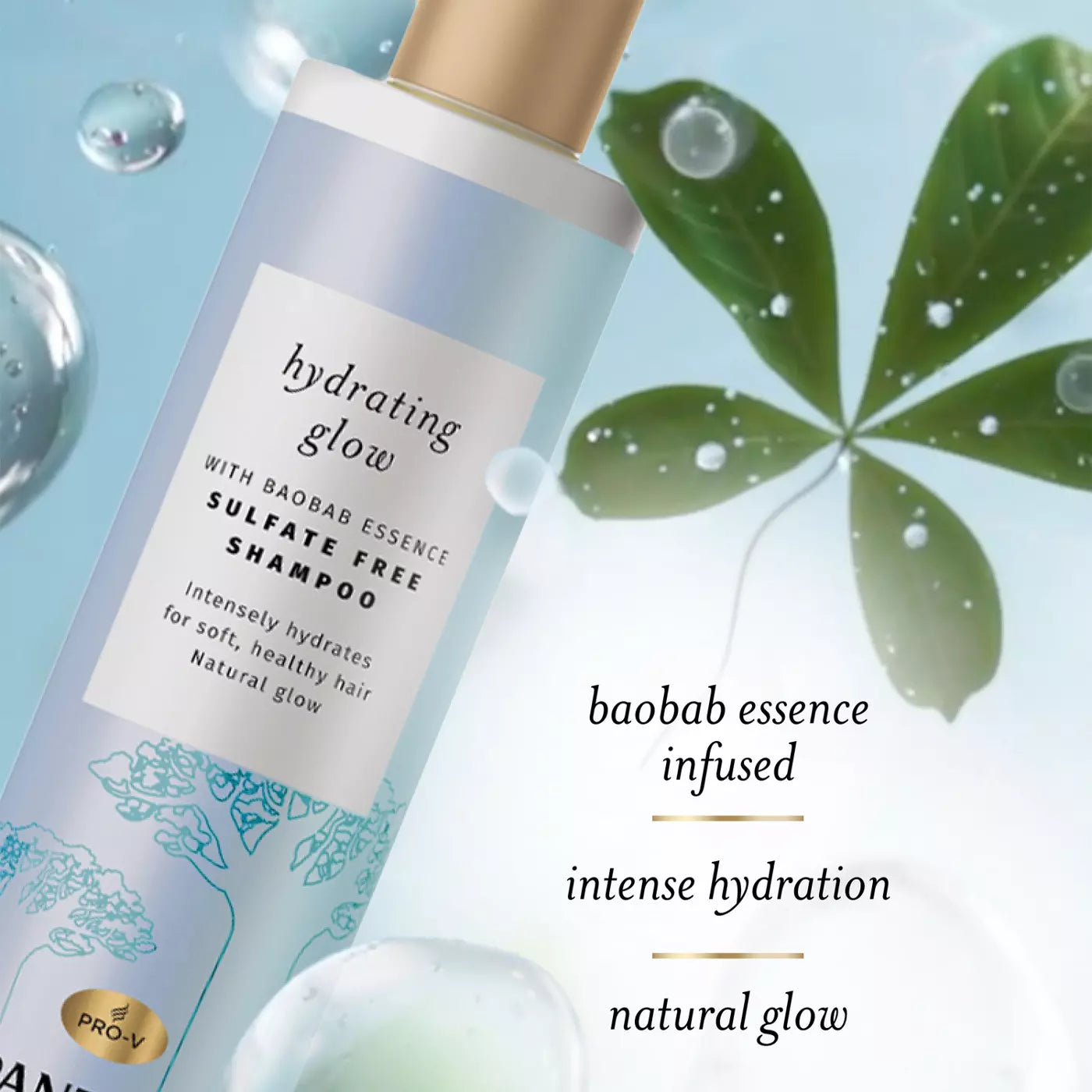 PANTENE Nutrient Blends Hydrating Glow Shampoo with Baobab Essence