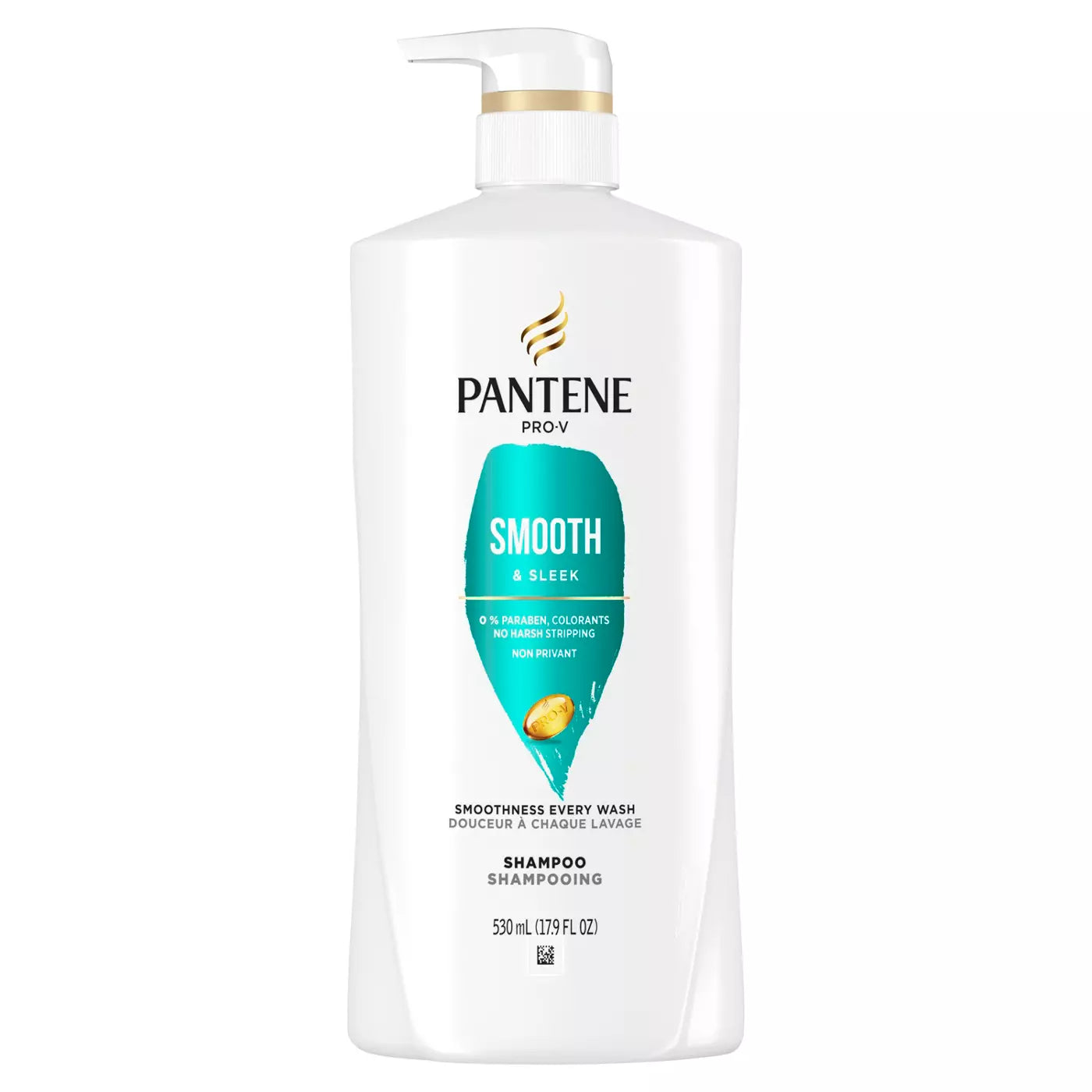 PANTENE Pro-V Smooth & Sleek 0% Paraben Smoothness Every Wash Shampoo  بانتين برو-في سموث اند سليك شامبو خالٍ من البارابين