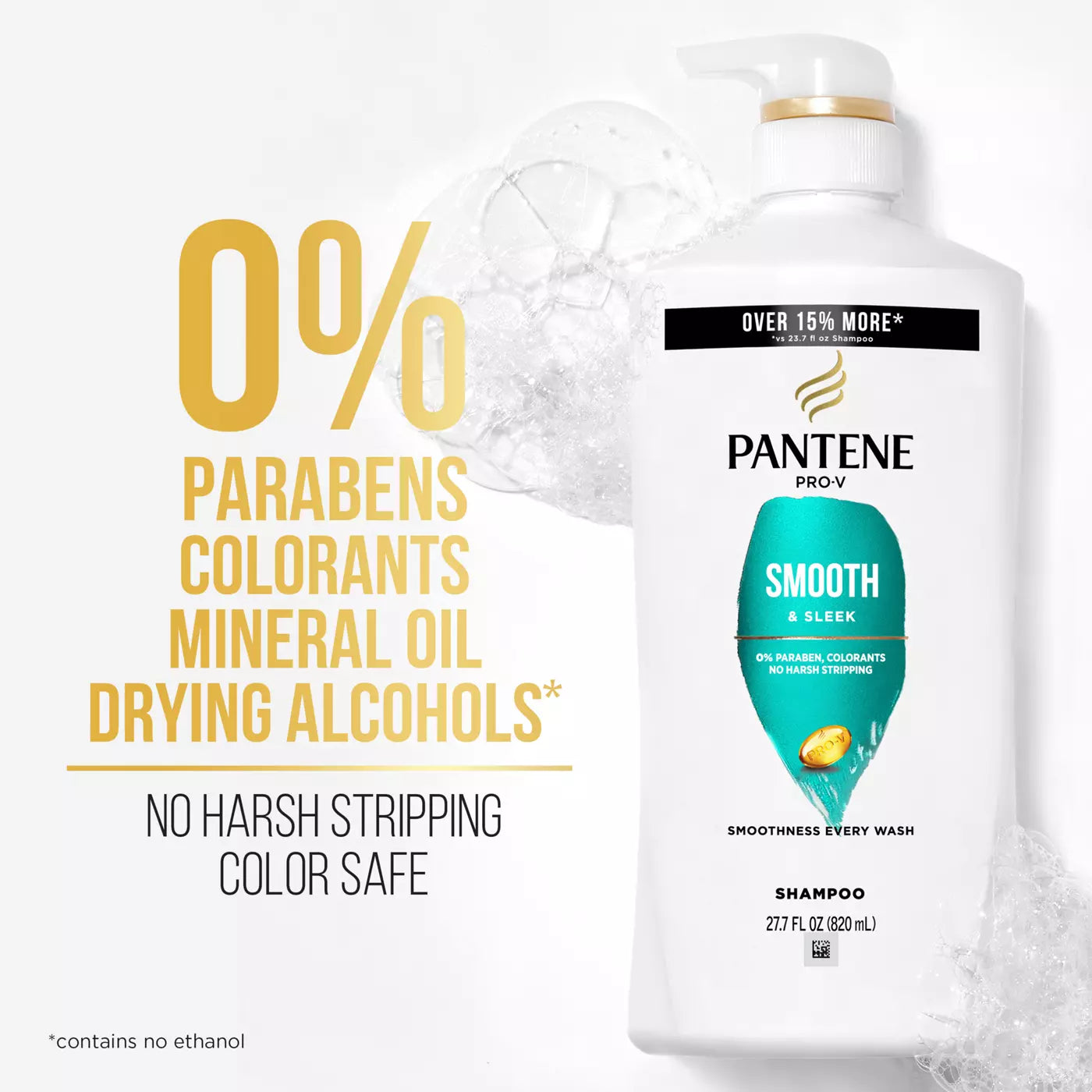 PANTENE Pro-V Smooth & Sleek + Provitamin B5 + Antioxidants Shampoo شامبو الشعر من بانتين