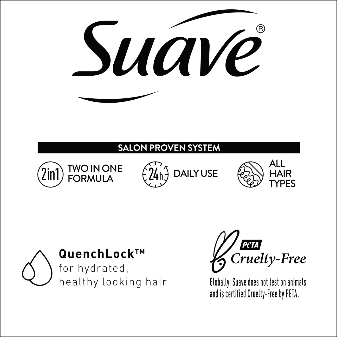 SUAVE Micellar Infusion 2 in 1 Daily Shampoo + Conditioner  شامبو وبلسم سوآف بالمييسيلار انفيوجن 2 في 1 للاستخدام اليومي