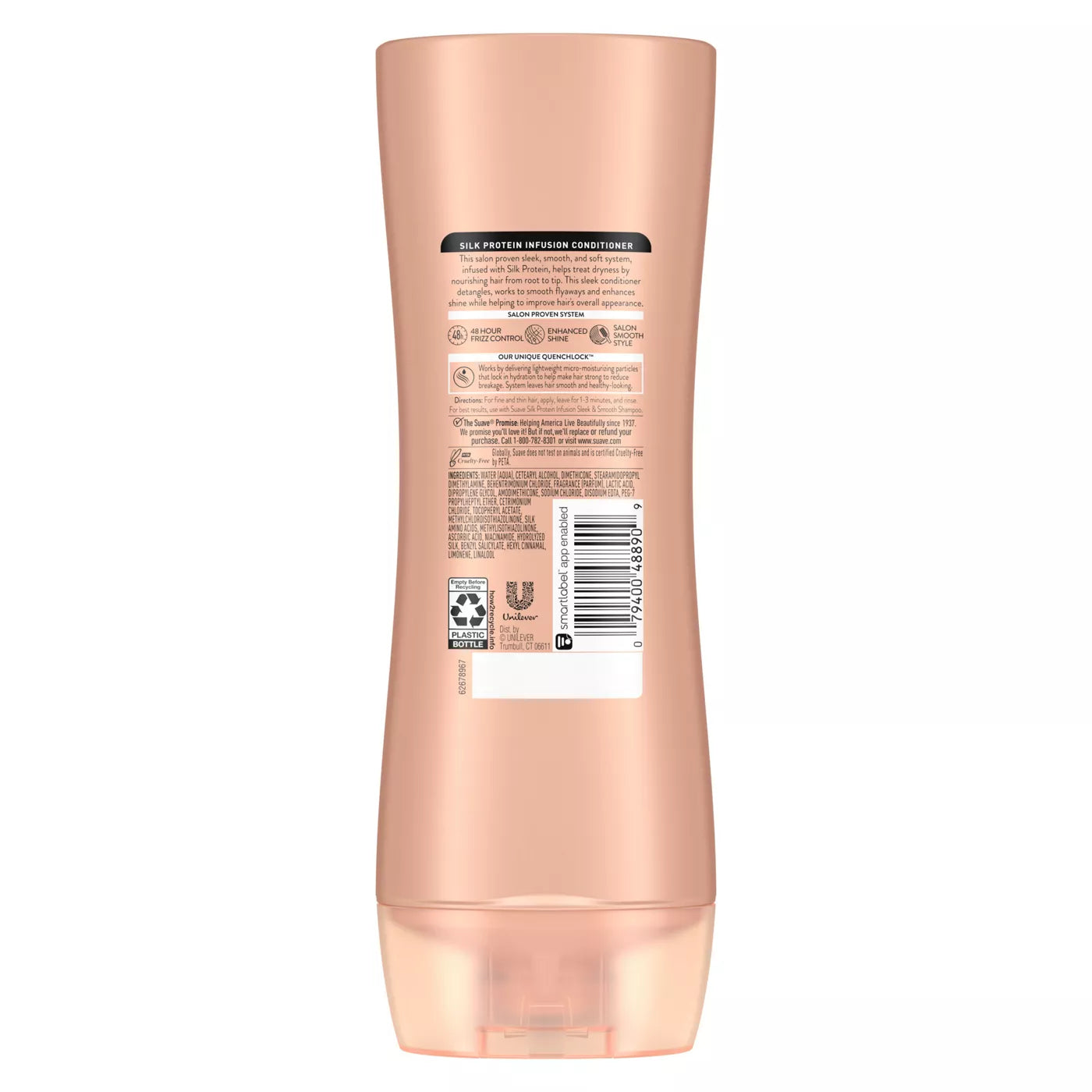 SUAVE Silk Protein Infusion Sleek & Smooth Conditioner بلسم سواف بروتين الحرير لإطلالة ناعمة وملساء