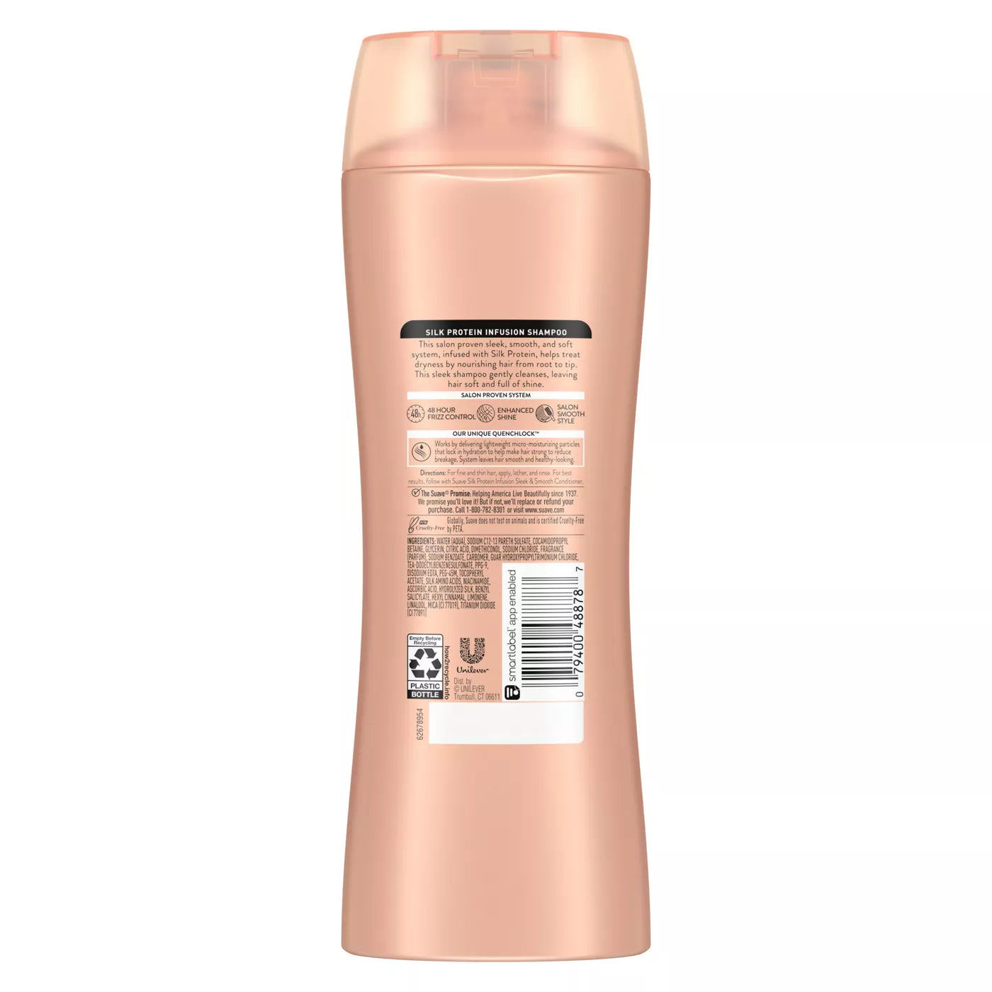 SUAVE Silk Protein Infusion Sleek & Smooth Shampoo شامبو سواف بروتين الحرير للشعر الانسيابي والناعم