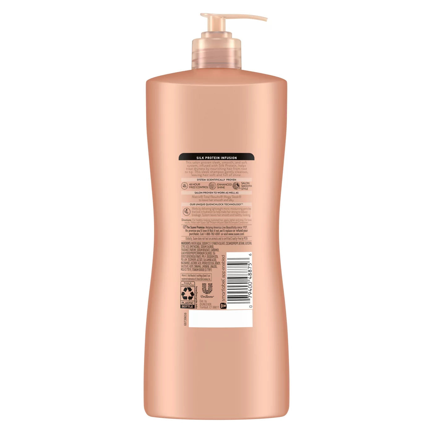 SUAVE Silk Protein Infusion Sleek & Smooth Shampoo شامبو سيلك بروتين انفيوجن سليك اند سموث من سواف