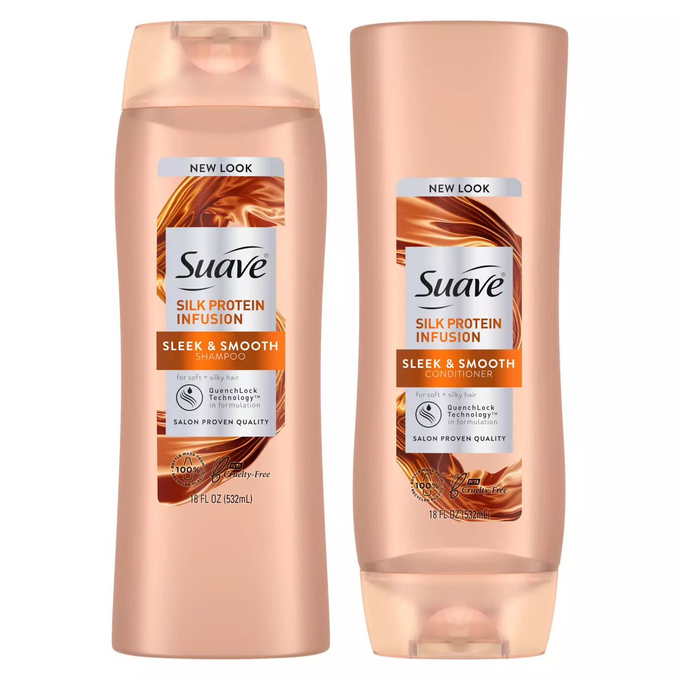 SAUVE Sleek & Smooth Silk Protein Infusion Shampoo and Conditioner Set  مجموعة شامبو وبلسم مزدوجة