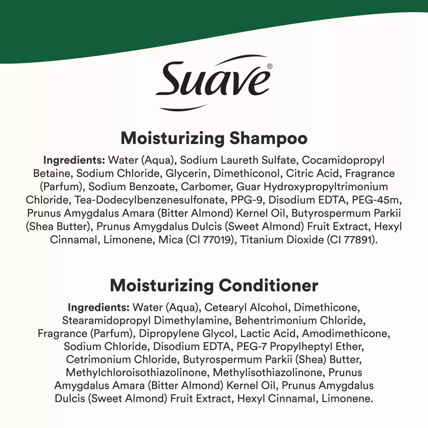 SUAVE Moisturizing Almond & Shea Butter Shampoo & Conditioner  شامبو وبلسم سواف باللوز وزبدة الشيا المرطبة