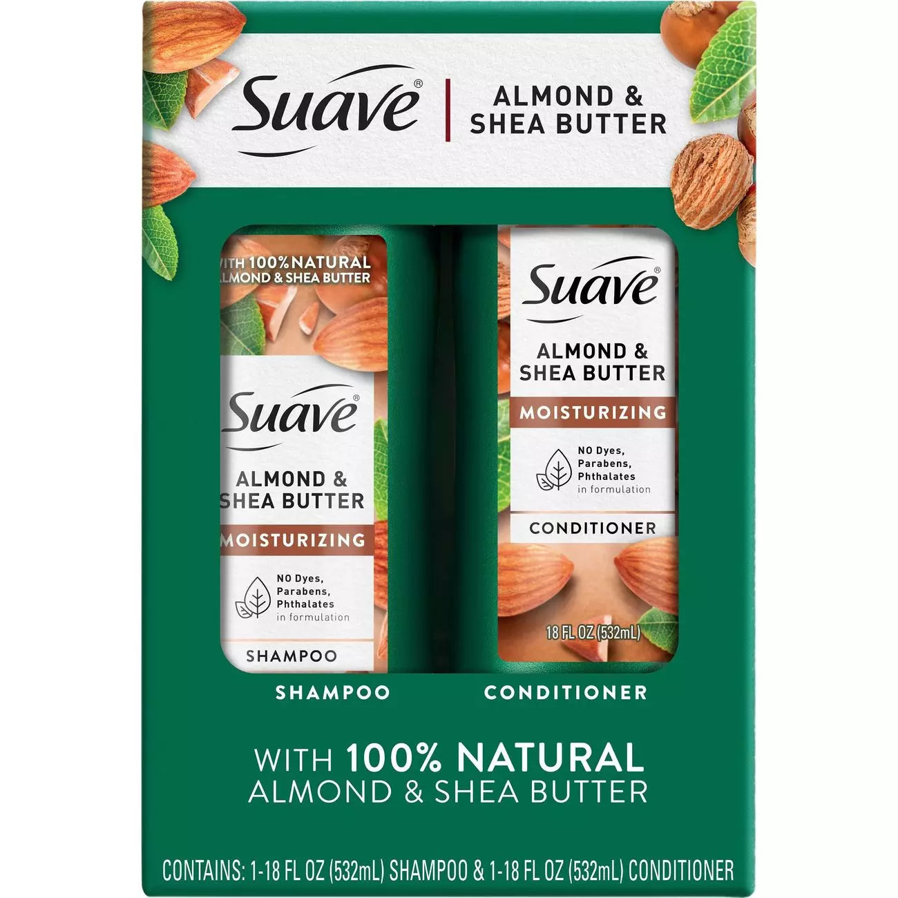 SUAVE Moisturizing Almond & Shea Butter Shampoo & Conditioner  شامبو وبلسم سواف باللوز وزبدة الشيا المرطبة