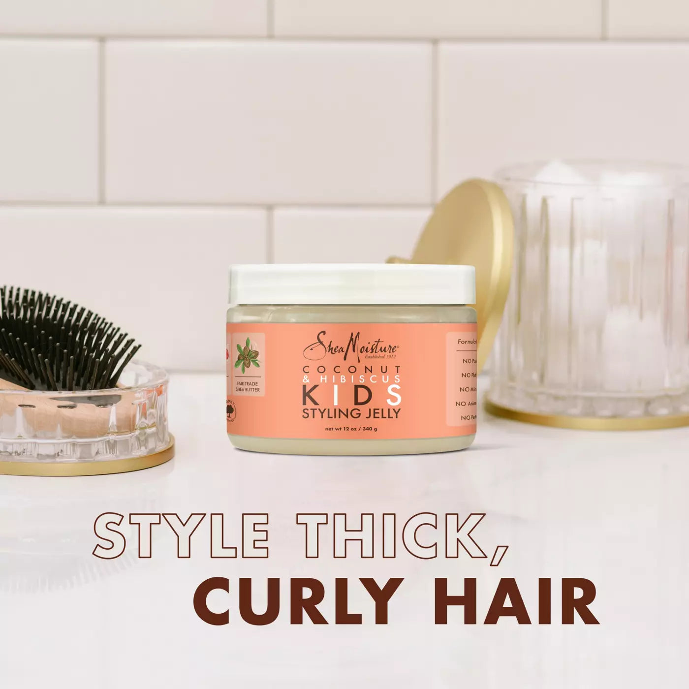 SHEA MOISTURE Coconut & Hibiscus Kids Styling Jelly شيا موستشر جل تصفيف الشعر للأطفال بجوز الهند والكركديه