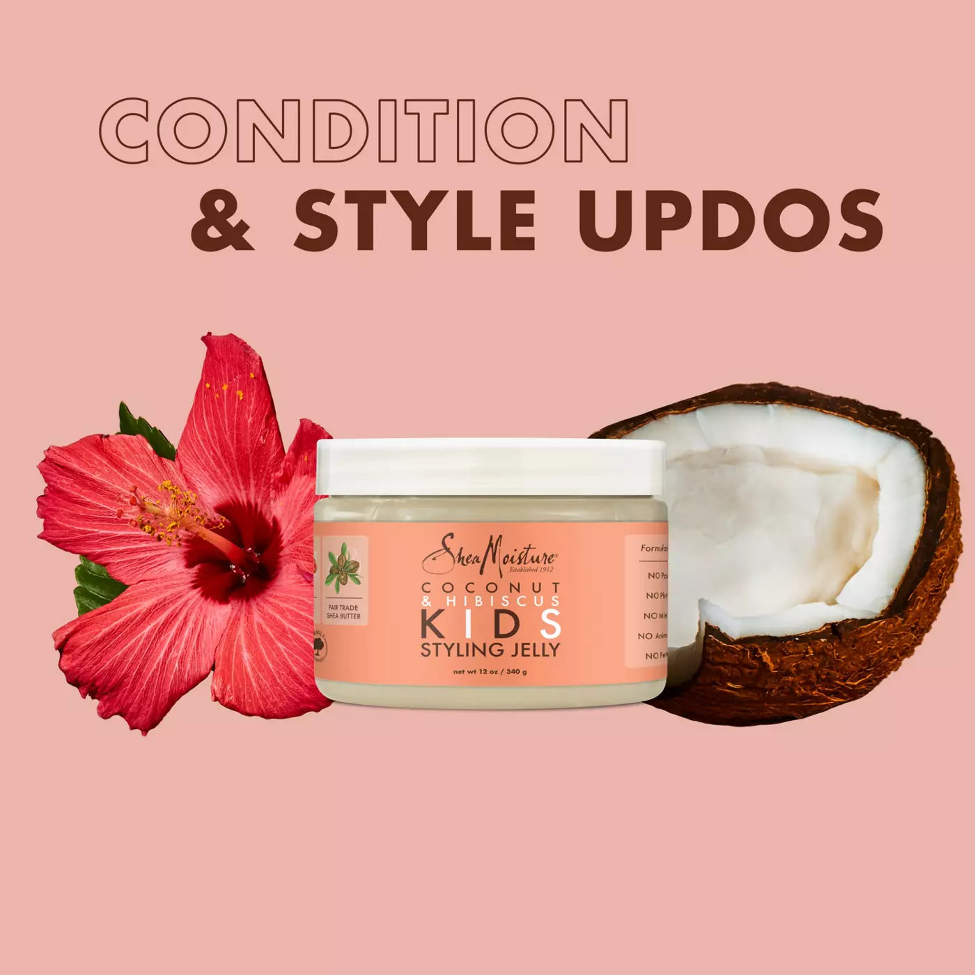 SHEA MOISTURE Coconut & Hibiscus Kids Styling Jelly شيا موستشر جل تصفيف الشعر للأطفال بجوز الهند والكركديه
