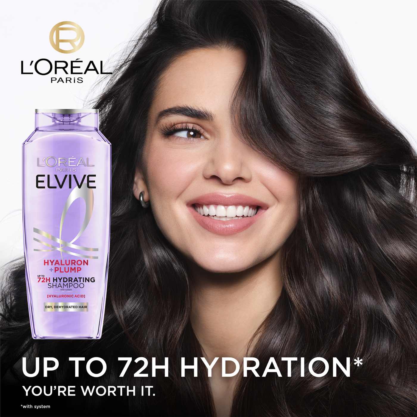 LOREAL PARIS Elvive Hyaluron Plump 72H Hydrating Shampoo - Hyaluronic Acid  شامبو لوريال باريس لترطيب يدوم 72 ساعة بحمض الهيالورونيك