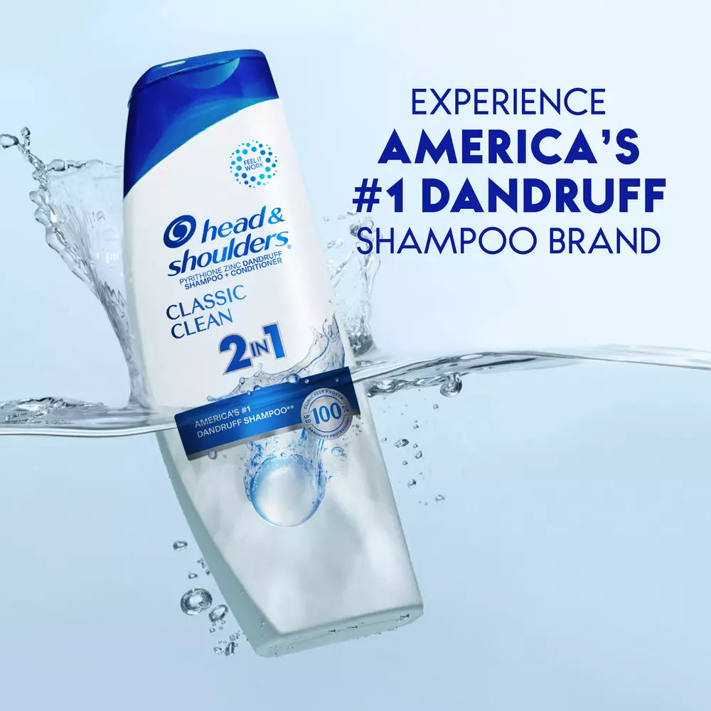 HEAD & SHOULDERS Pyritinol Zinc Dandruff Shampoo + Conditioner Classic Clean  شامبو وبلسم هيد اند شولدرز بايريثيون الزنك كلاسيك كلين ضد القشرة