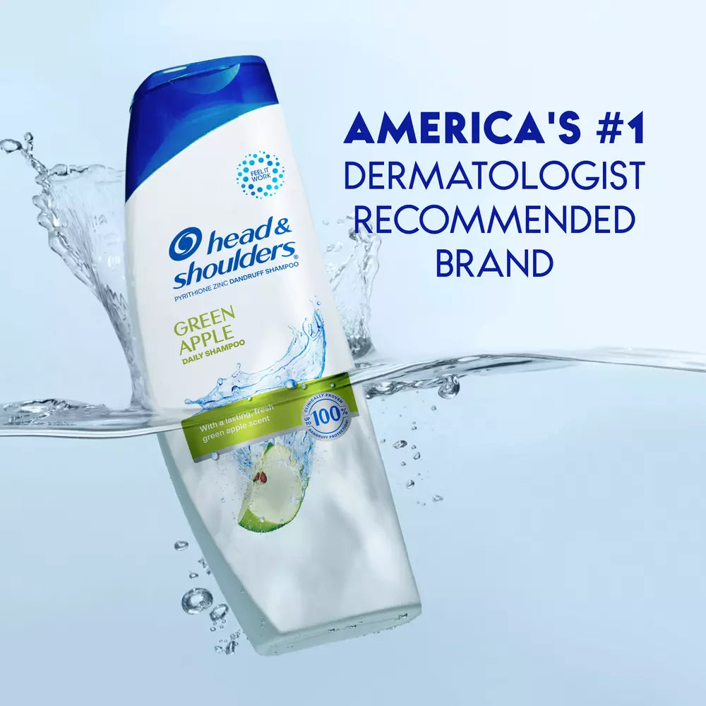 HEAD & SHOULDERS Pyritinol Zinc Dandruff Shampoo Green Apple  شامبو هيد اند شولدرز ضد القشرة برائحة التفاح الاخضر