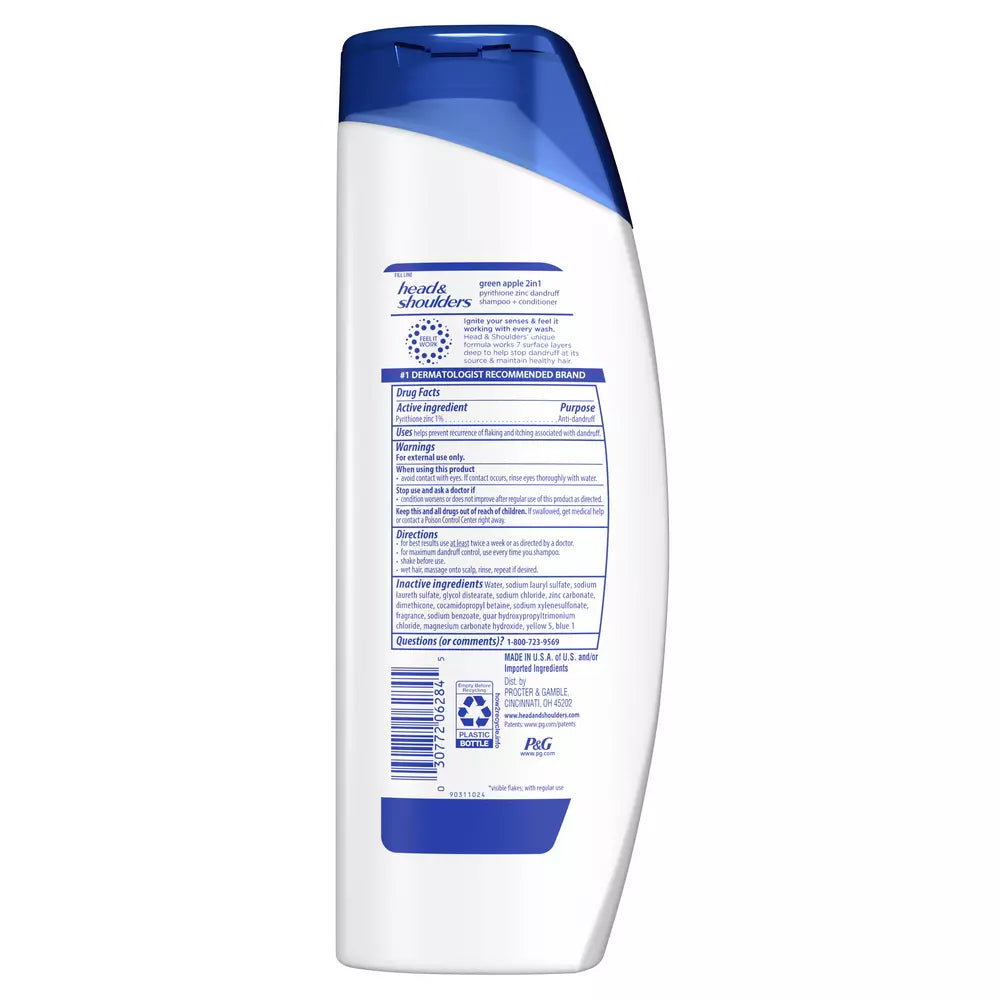 HEAD & SHOULDERS Pyritinol Zinc Dandruff Shampoo + Conditioner Green Apple  هيد اند شولدرز شامبو وبلسم ضد القشرة برائحة التفاح الاخضر