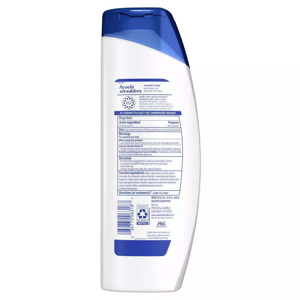 HEAD & SHOULDERS Pyritinol Zinc Dandruff Shampoo Smooth & Silky  شامبو هيد اند شولدرز سموث اند سيلكي مضاد للقشرة