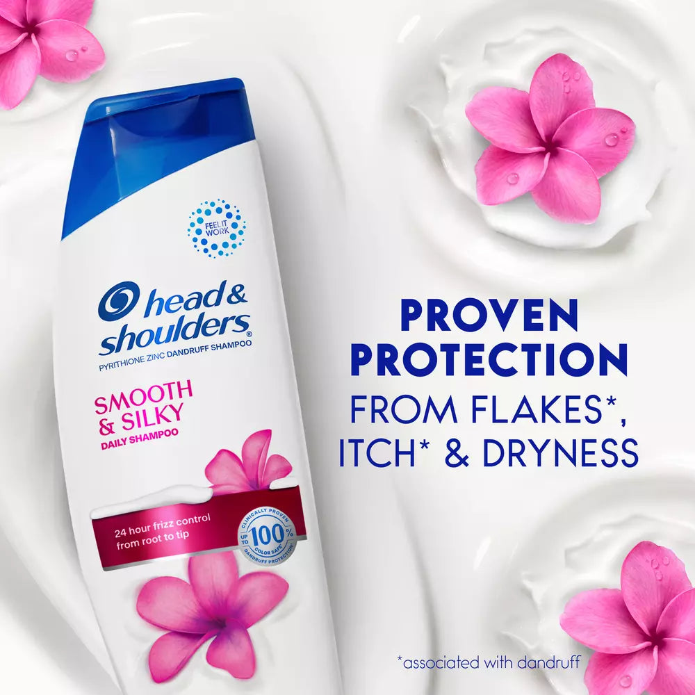 HEAD & SHOULDERS Pyritinol Zinc Dandruff Shampoo Smooth & Silky  شامبو هيد اند شولدرز سموث اند سيلكي مضاد للقشرة