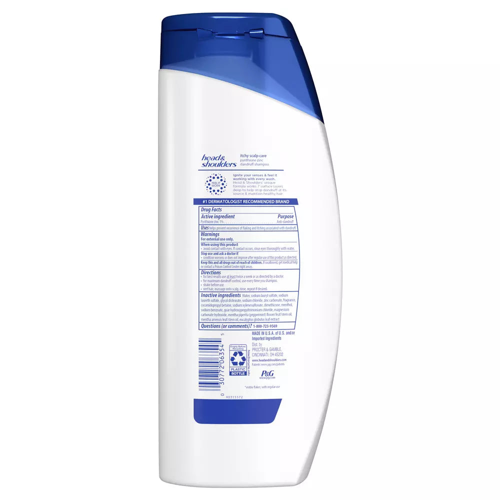 HEAD & SHOULDERS Pyritinol Zinc Dandruff Shampoo Itchy Scalp Care شامبو هيد اند شولدرز للعناية بفروة الراس والحكة
