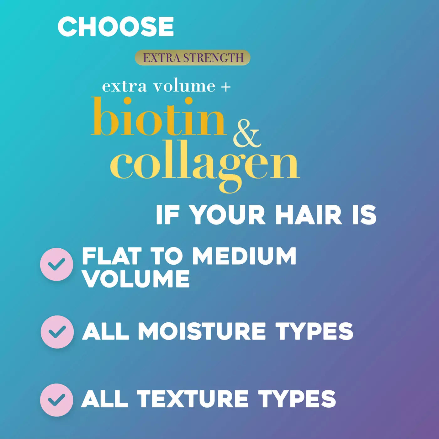 OGX Extra Strength Extra Volume + Biotin & Collagen Shampoo  او جي اكس شامبو مقوي لزيادة الكثافة مع البيوتين والكولاجين