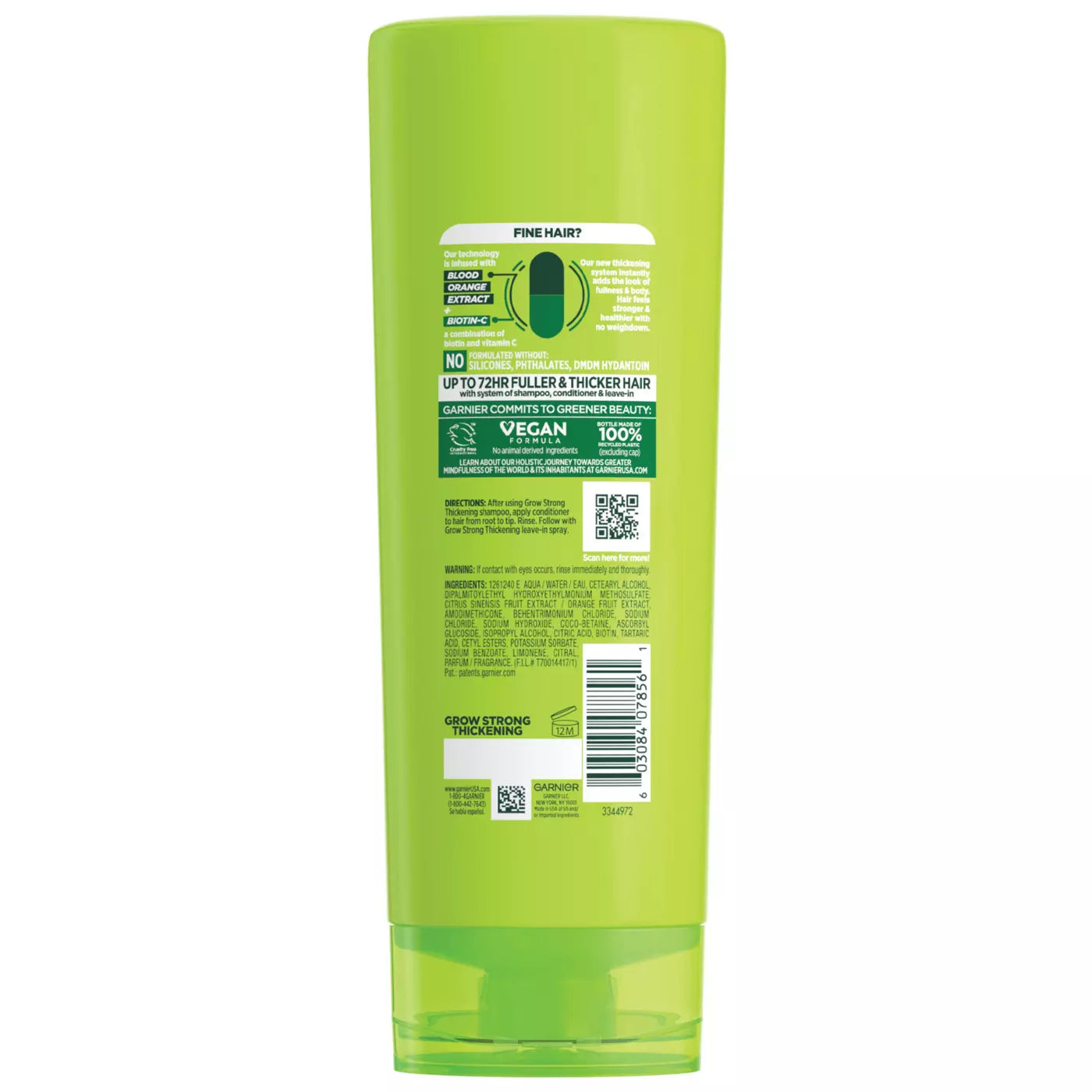 GARNIER Fructis Grow Strong + Biotin-C Thickening Conditioner  غارنييه فروكتيس بلسم مكثف لتكثيف الشعر