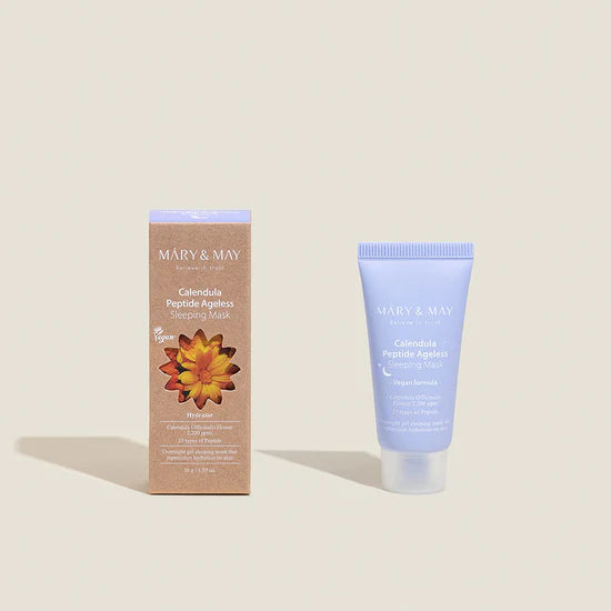 MARY & MAY believe in truth calendula peptide ageless sleeping mask hydrator قناع ليلي مرطب للبشرة من ماري اند ماي