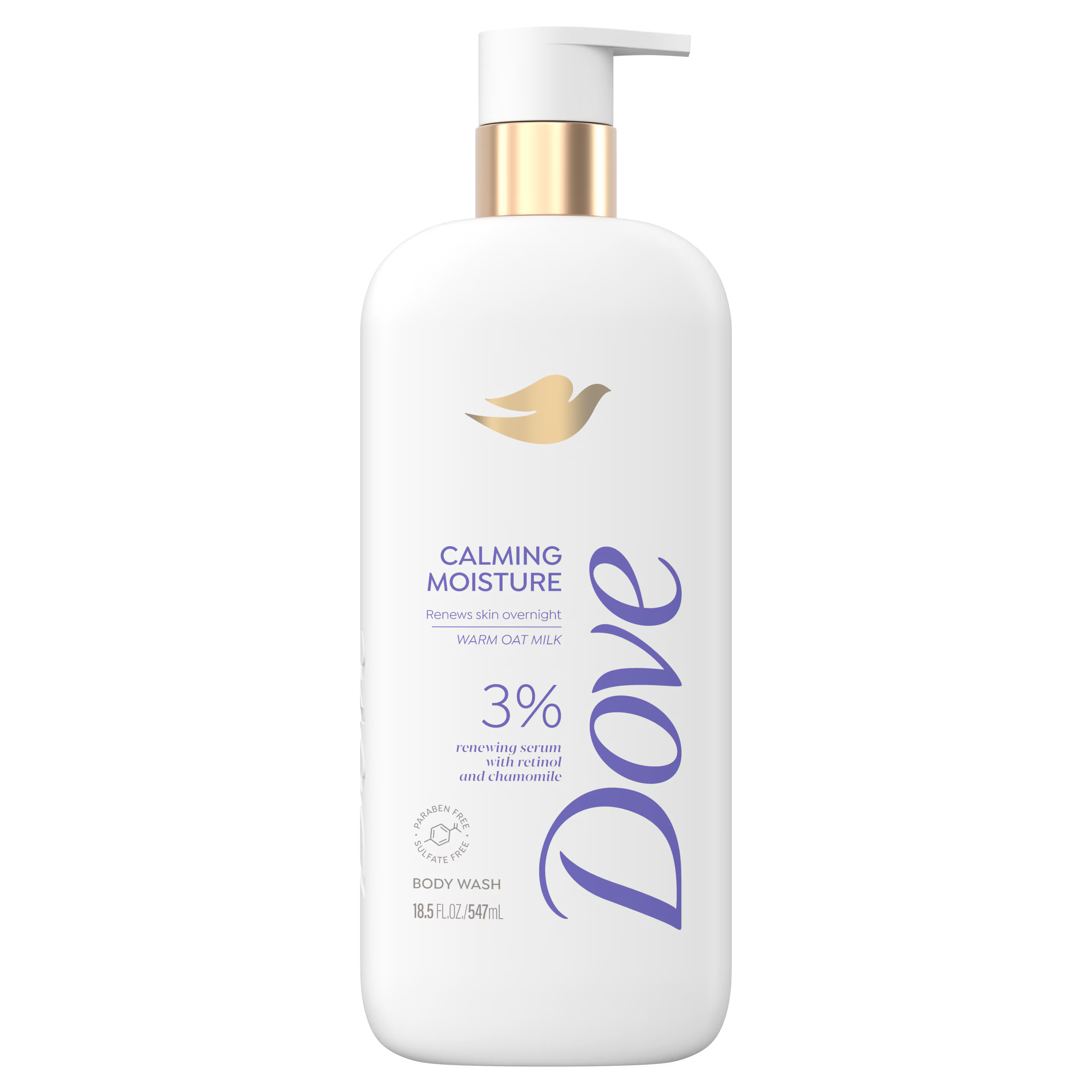 DOVE Calming Moisture Renews Skin Overnight Body Wash غسول جسم دوڤ المهدِّئ لتجديد رطوبة البشرة