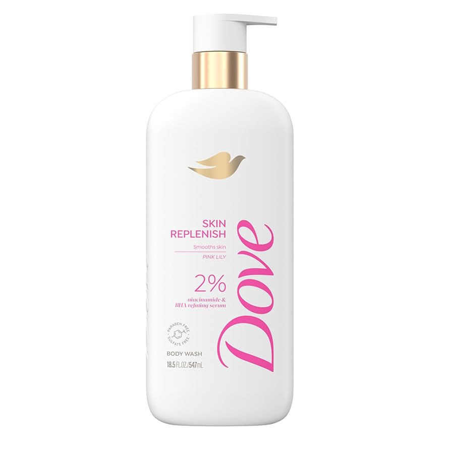 DOVE Skin Replenish Smooths Skin Pink lily Body Wash دوف غسول الجسم بزهرة الزنبق الوردي