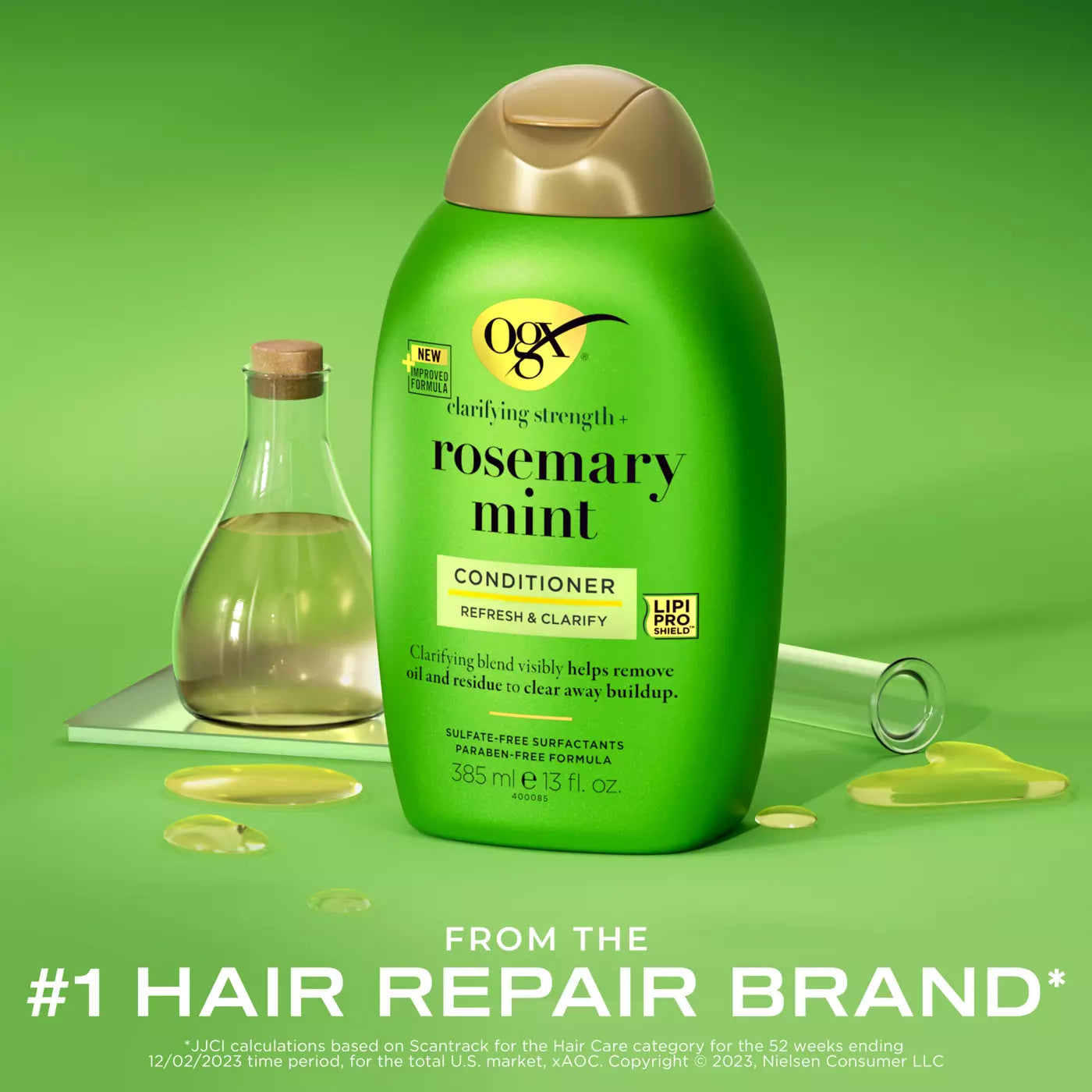 OGX Clarifying Strength + Rosemary Mint Conditioner او جي اكس بلسم مقوي ومنقي بإكليل الجبل والنعناع