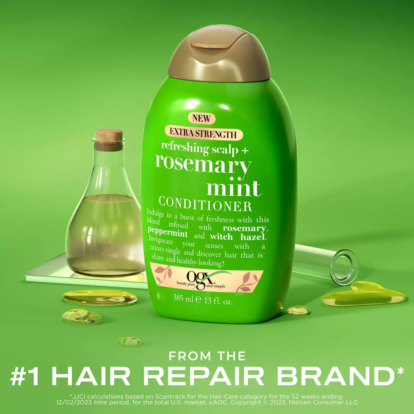 OGX Extra Strength + Rosemary Mint Conditioner  او جي اكس بلسم مقوي بإكليل الجبل والنعناع