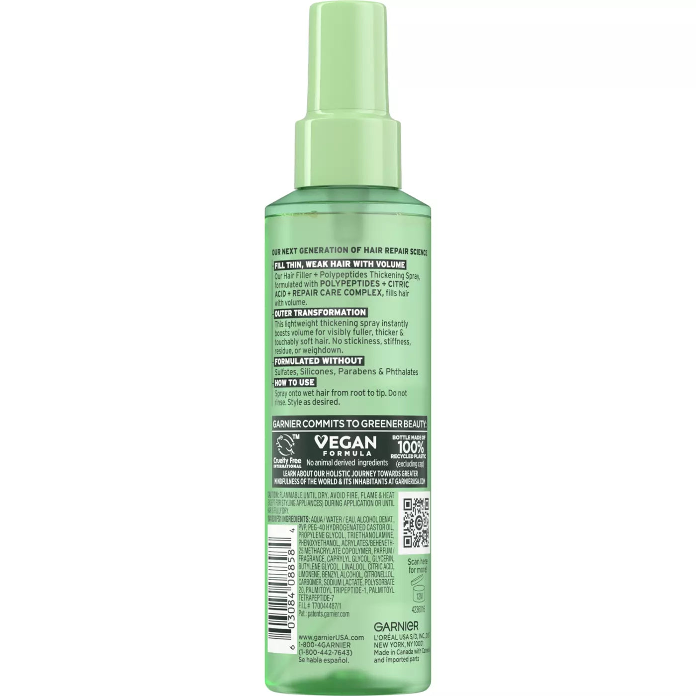 GARNIER Fructis Hair Filler Thickening Spray غارنييه بخاخ تكثيف الشعر