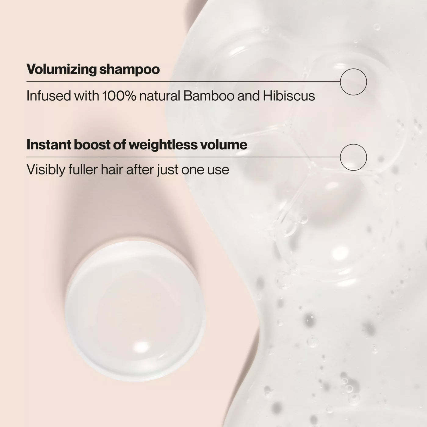 SUAVE 100% Natural Bamboo & Hibiscus Volumizing Shampoo شامبو سواف الطبيعي 100% بخلاصة البامبو والكركديه لزيادة الكثافة